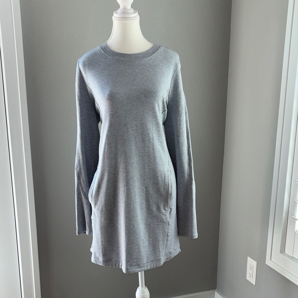Light Heather Blue Coaster Luxe Sweatshirt Dress